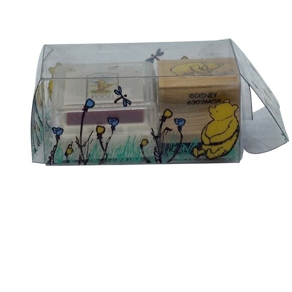 Winnie The Pooh Rubber Stamp & Ink Pad Set In Decorative Packaging - Picture 2 of 2